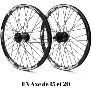 Paire de roues PRIDE Control V2 Pro Disk 15/20mm 20&Prime; Black / Jantes Control