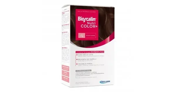 Bioscalin – Nutricolor Plus Colorazione Capelli Permanente 4 Castano – Kit Completo con Crema Colorante, Rivelatore Crema, Shampoo e Trattamento Finale – Image 2