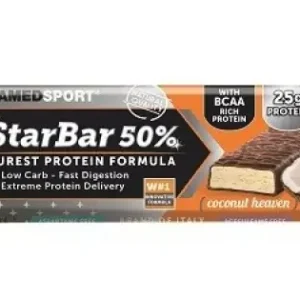 Named Sport – Starbar Coconut Heaven 50g – Barretta Proteica al Gusto di Cocco, Snack Nutriente da 50g per Sportivi Attivi